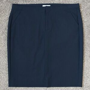 Like New Gap Size 6 Stretch‎ Navy Pinstripe Pencil Skirt